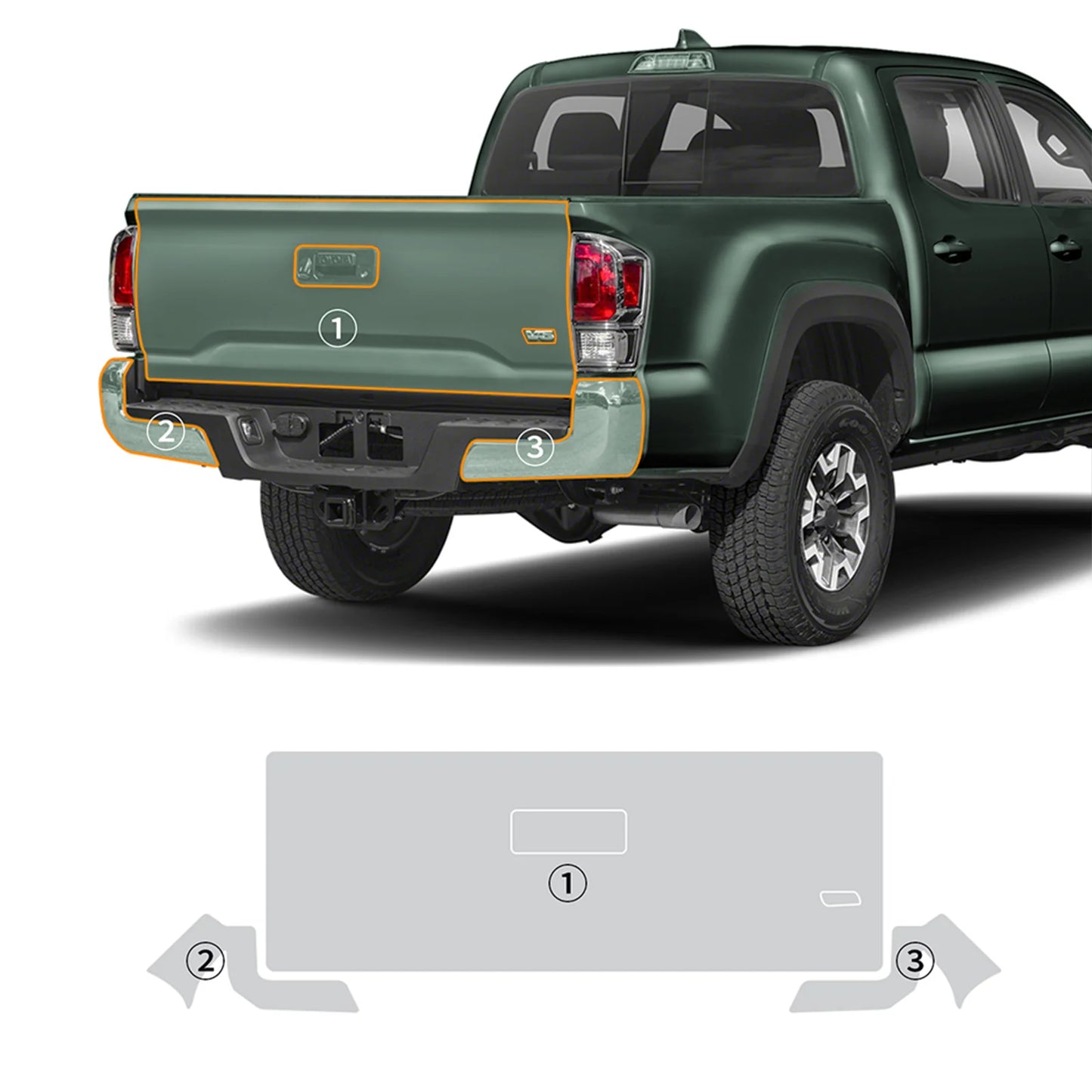 Paint Protection Film for Toyota Tacoma 2016-2023 TPU Pre-Cut PPF Kit Decal Clear Sticker Accessories Transparent Car Styling