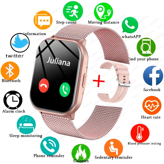 2024 New For Xiaomi Huawei Samsung Smart Watch Men Women Heart Rate Blood Pressure Fitness Tracker Bluetooth Call Smartwatch Man
