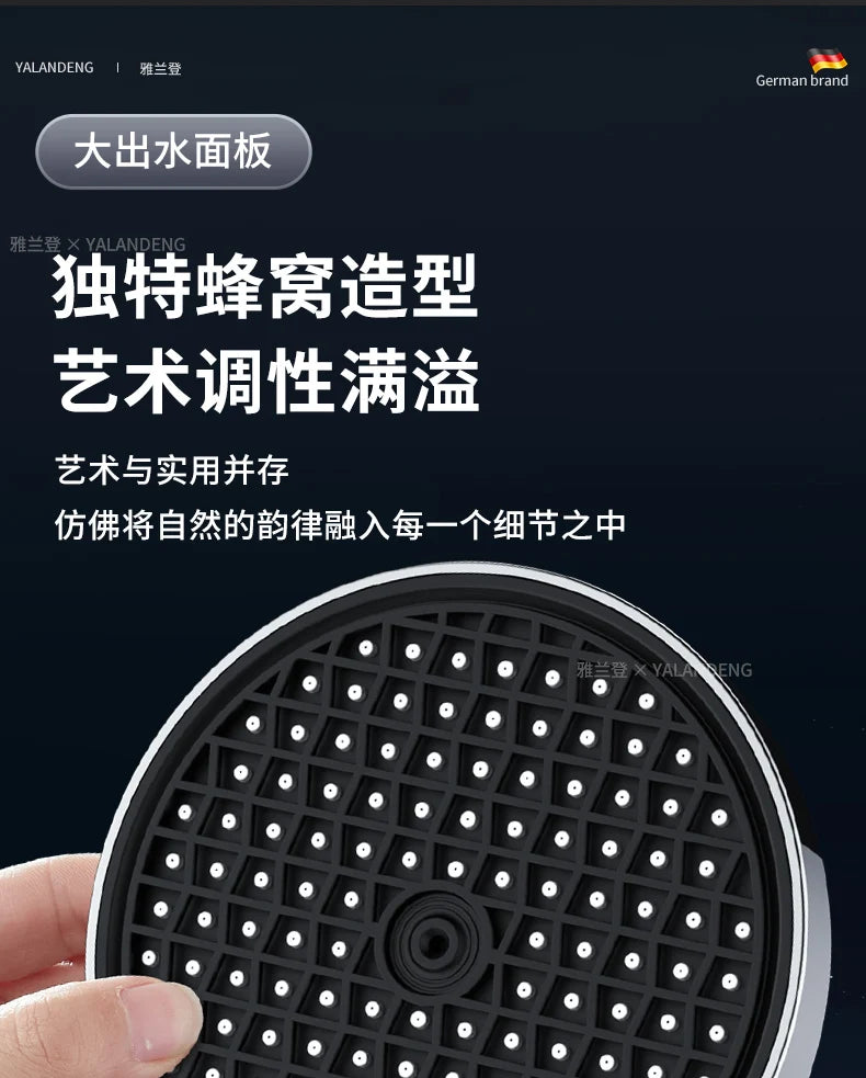 15CM Big Panel High Pressure Shower Head With Filter 3 Modes Large Flow Spray Nozzle Rainfall Shower Faucet Bathroom Accessories