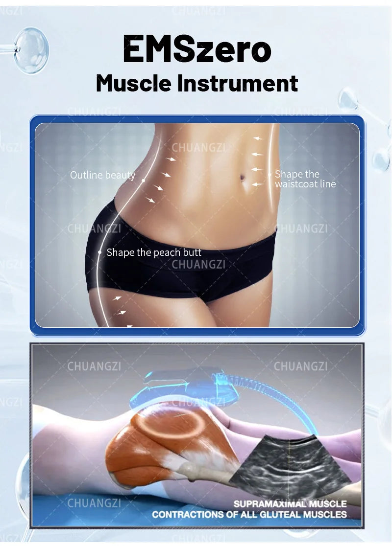 EMS Body Sculpt Machine RF Sculpting Weight Loss Burning Fat Slimming Muscle Stimulation Equipment 6500W HI-EMT MYOslim EMSzero