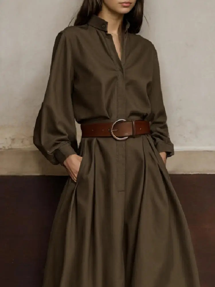 Onecozyday 2025 Stylish Solid Color Coverall for Urban Women Stand Collar High Waist Loose Fit One-piece Suit Casual Jumpsuits