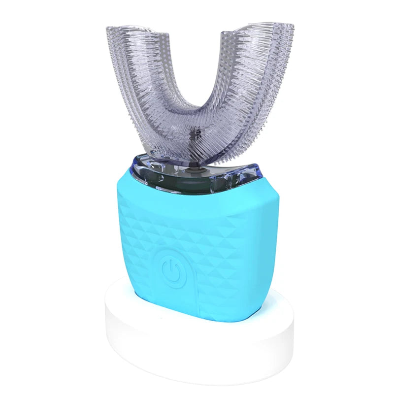 New Rechargeable Smart U-Shape Soft Ultrasonic Waterproof Wireless Toothbrush Set Travel Electric Toothbrush
