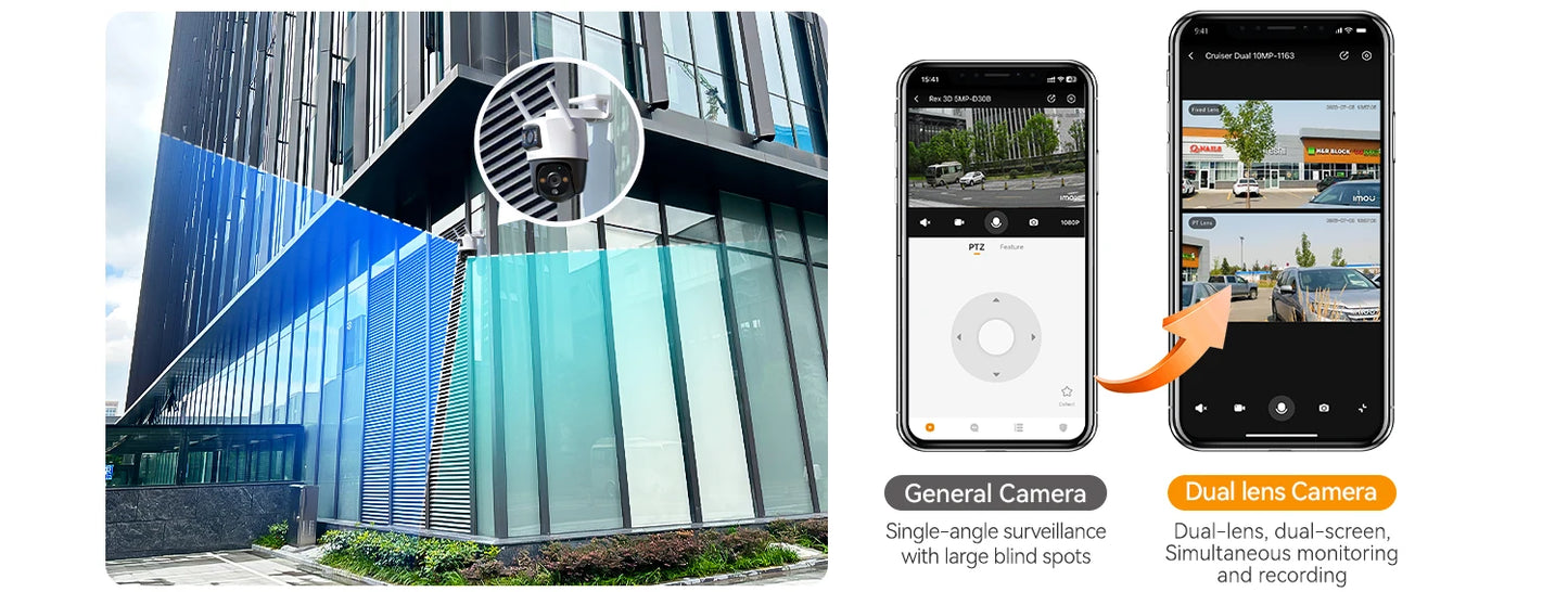 IMOU Cruiser Dual 8MP Dual Lens Outdoor PT Camera Home Security IP Camera AI Human & Vehicle Detection Surveillance Camera