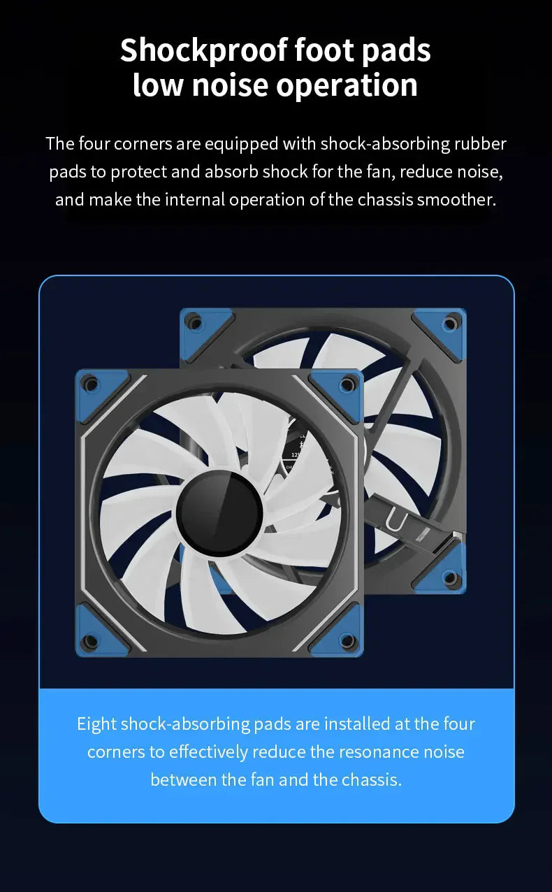 ICE Whale Prism 4 PRO PC Case Fan 120mm  ARGB Cyclic Mirror Light Effect PWM 800-1800RPM CPU Cooler ventilador