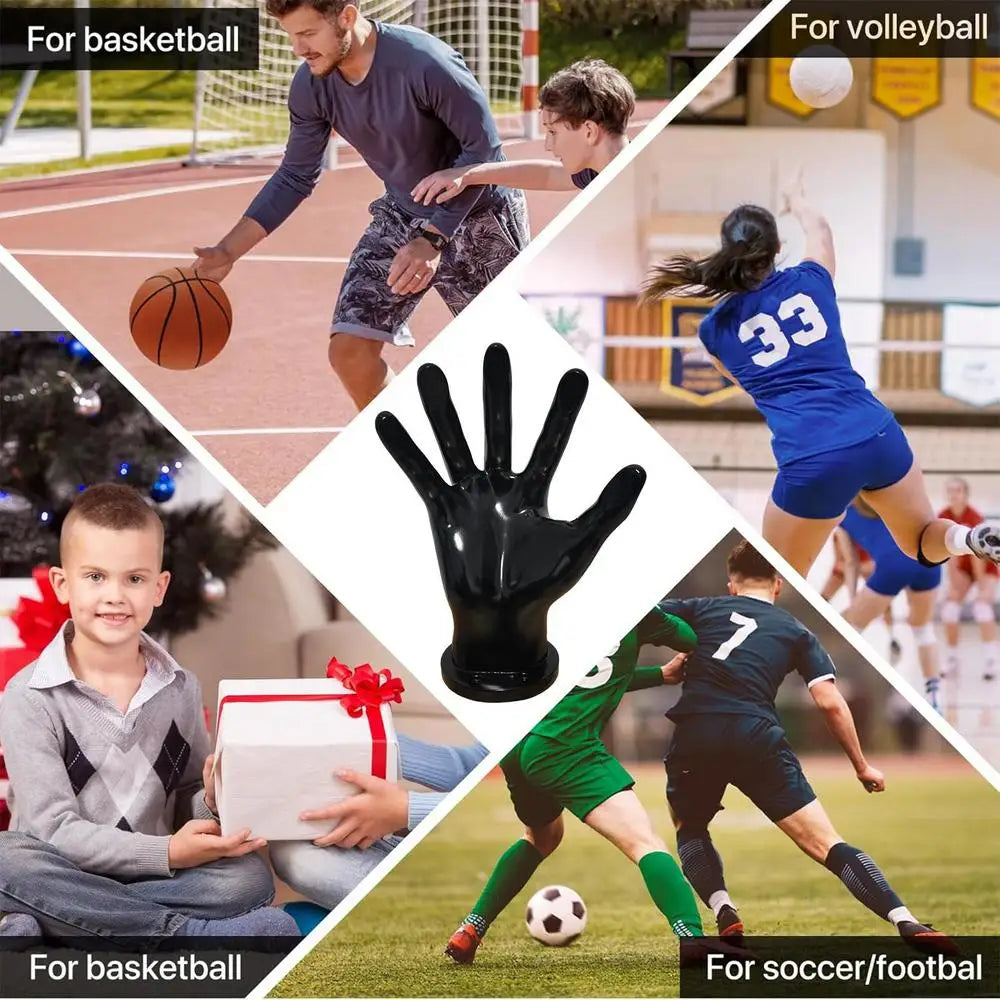 Basketball Wall Mount 2X Hand Shaped Basketball Display Stand Soccer Wall Decor For Soccer Basketball Volleyball Sports Room