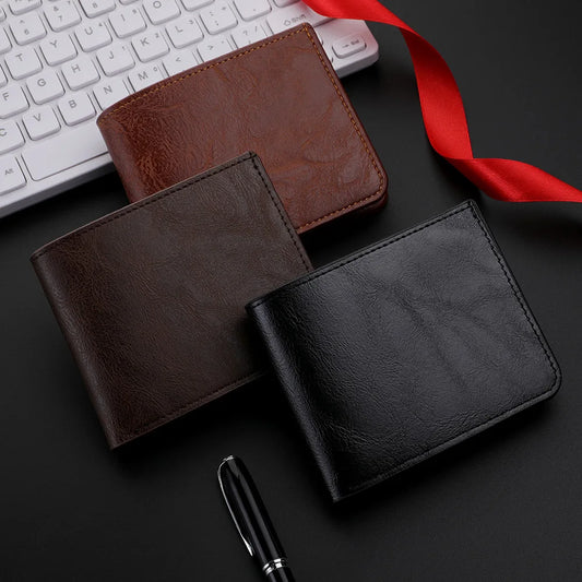 Men's Wallet PU Leather Premium Sense Multi card Slot Business Slim Credit Card ID Card Holder Wallet