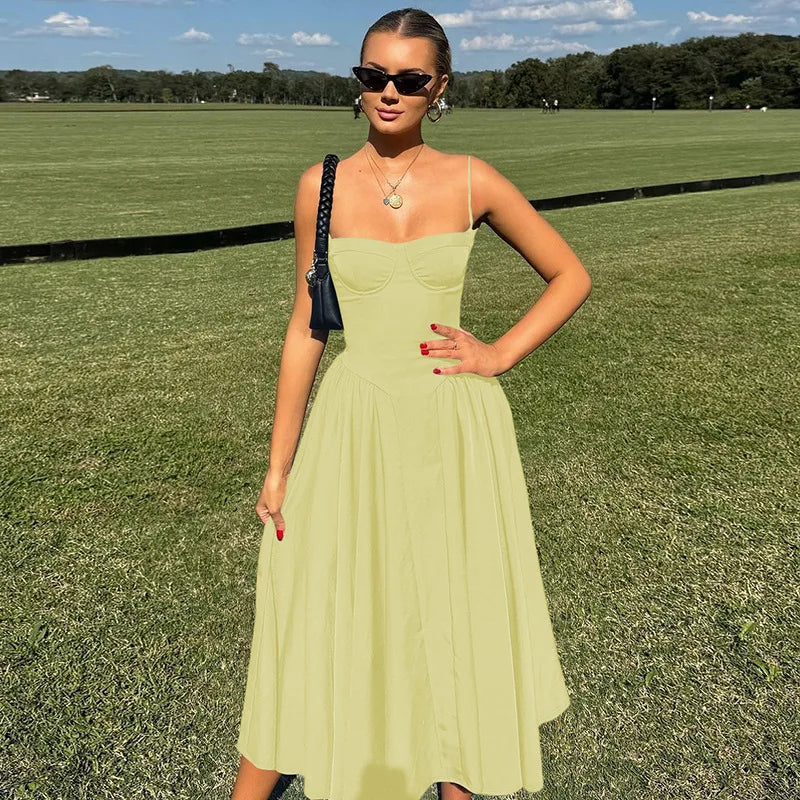 Ladies Elegant Evening Party Fashion Dress Women Sleeveless Backless Bodycon Maxi Dresses Night Club Streetwear Female Outfits