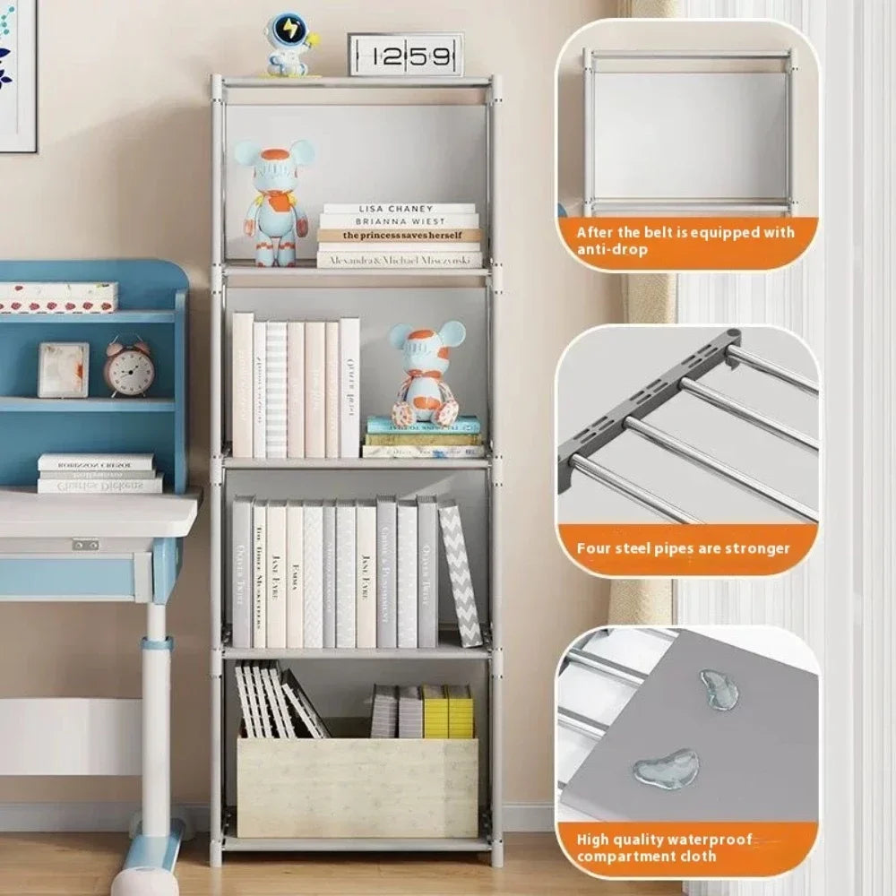 Simple Bookshelf Easy Assembly Bookcase Square Storage Shelf Multi-Layer Book Closet Living Room And Study Bedroom Storage Shelf