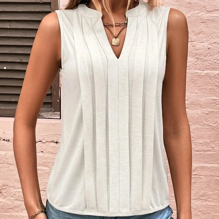Solid Casual Loose Sleeveless Blouses For Women Fashion Summer Women's Shirts And Blouses Elegant Youth Female Tops
