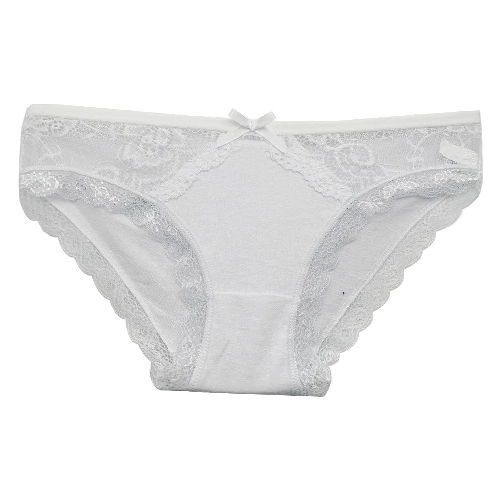 5 PCS/SET New Arrival Low Rise Ladies Sexy Lace Panty Underpants Panties For Women Lingerie Cotton Briefs