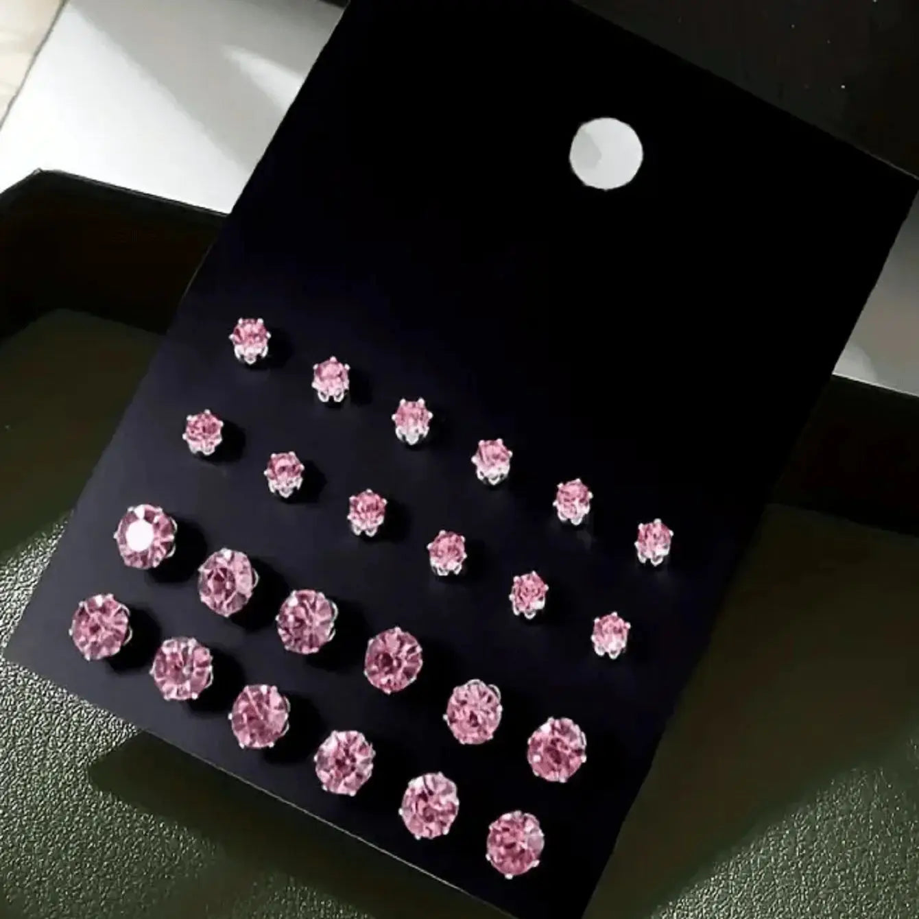 12pairs Fashionable Minimalist Cubic Zirconia Sparkly Earrings，Suitable For Holidays, Parties, Dates, Gifts, Everyday Wear