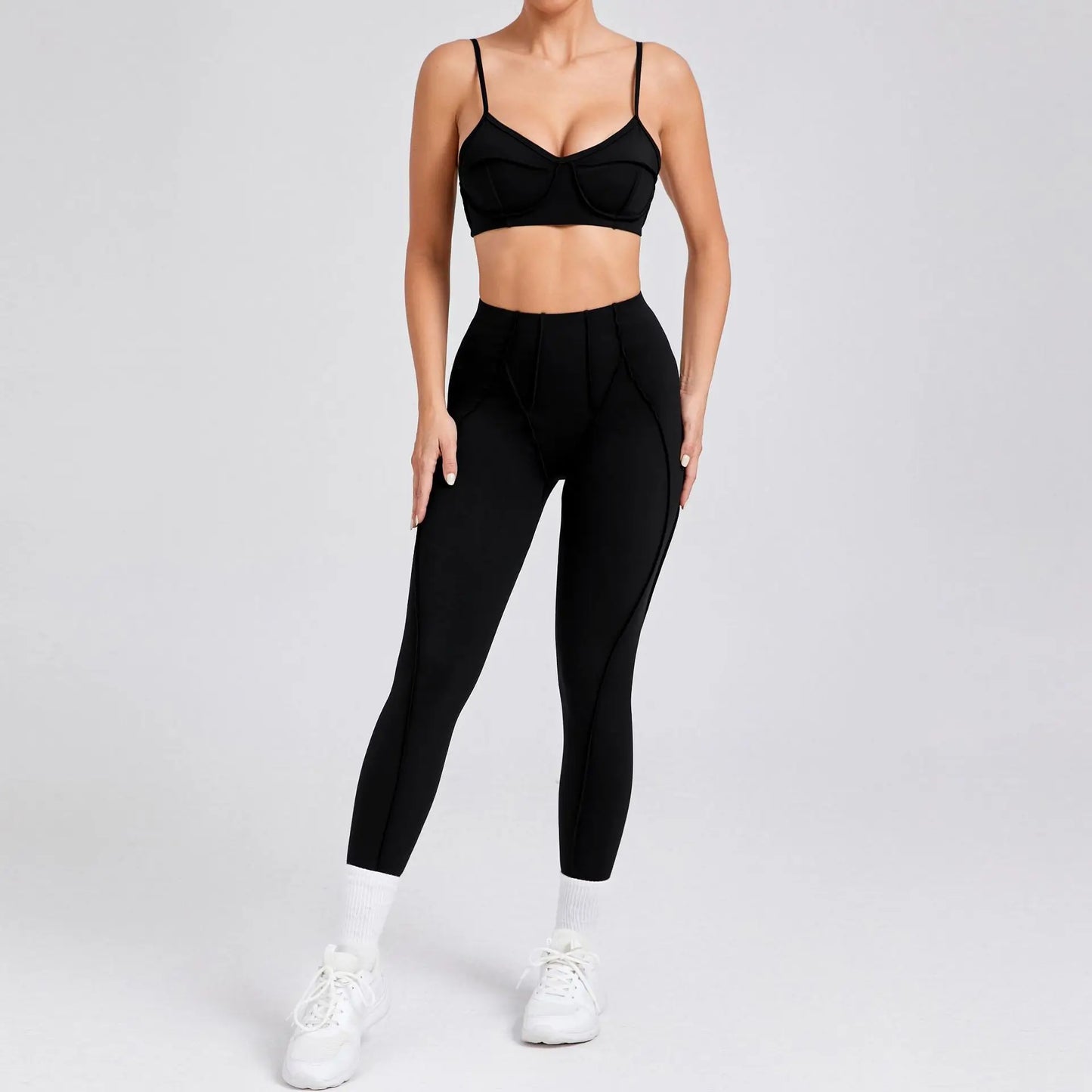 New Yoga Set Women Tracksuit Workout Legging Athletic Suit Gym Push Up Legging Fitness Bra Sports Wear Active Wear