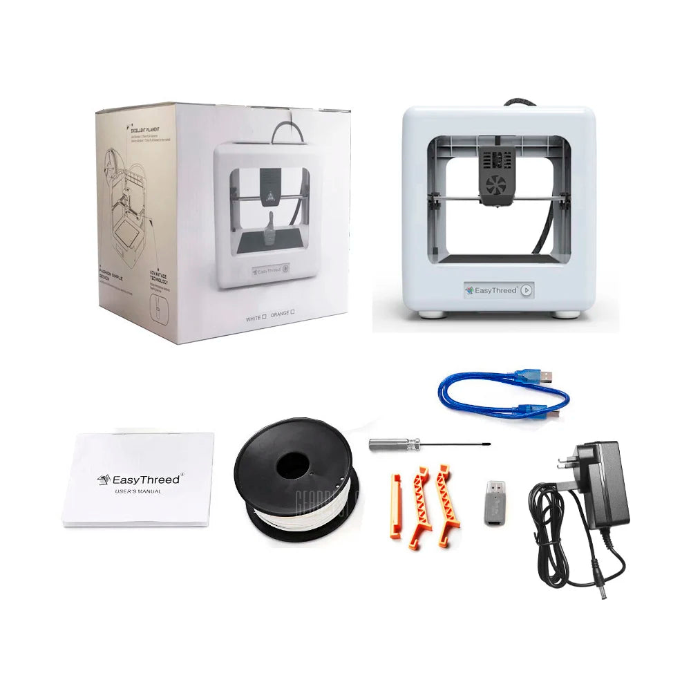 3D EasyThreed  Entry Level Desktop 3D Printer for Kids Students No Assembling Quiet Working Easy  High Accuracy