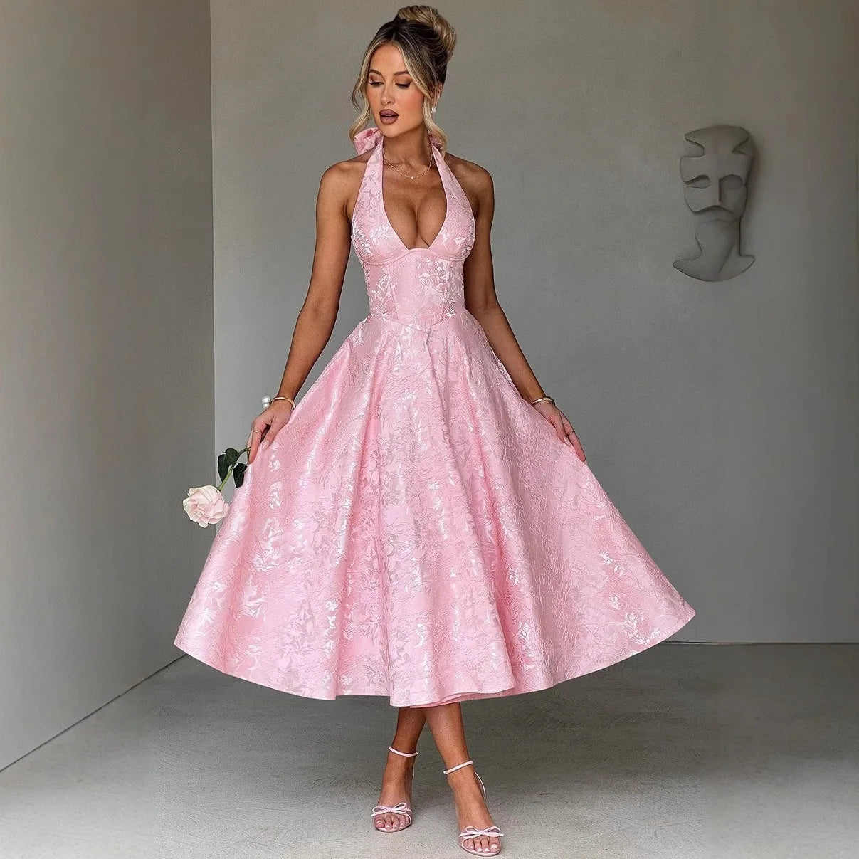 Ladies Summer Evening Birthday Party Dress Women Sleeveless Backless Bow New Fashion Mini Dresses Club Streetwear Woman Clothes