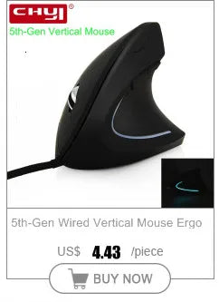 CHYI Vertical Wireless Mouse USB 2.4G Optical Gaming Mice Comfortable Ergonomic Wrist-care Charging Mause Wired Mouse For Laptop