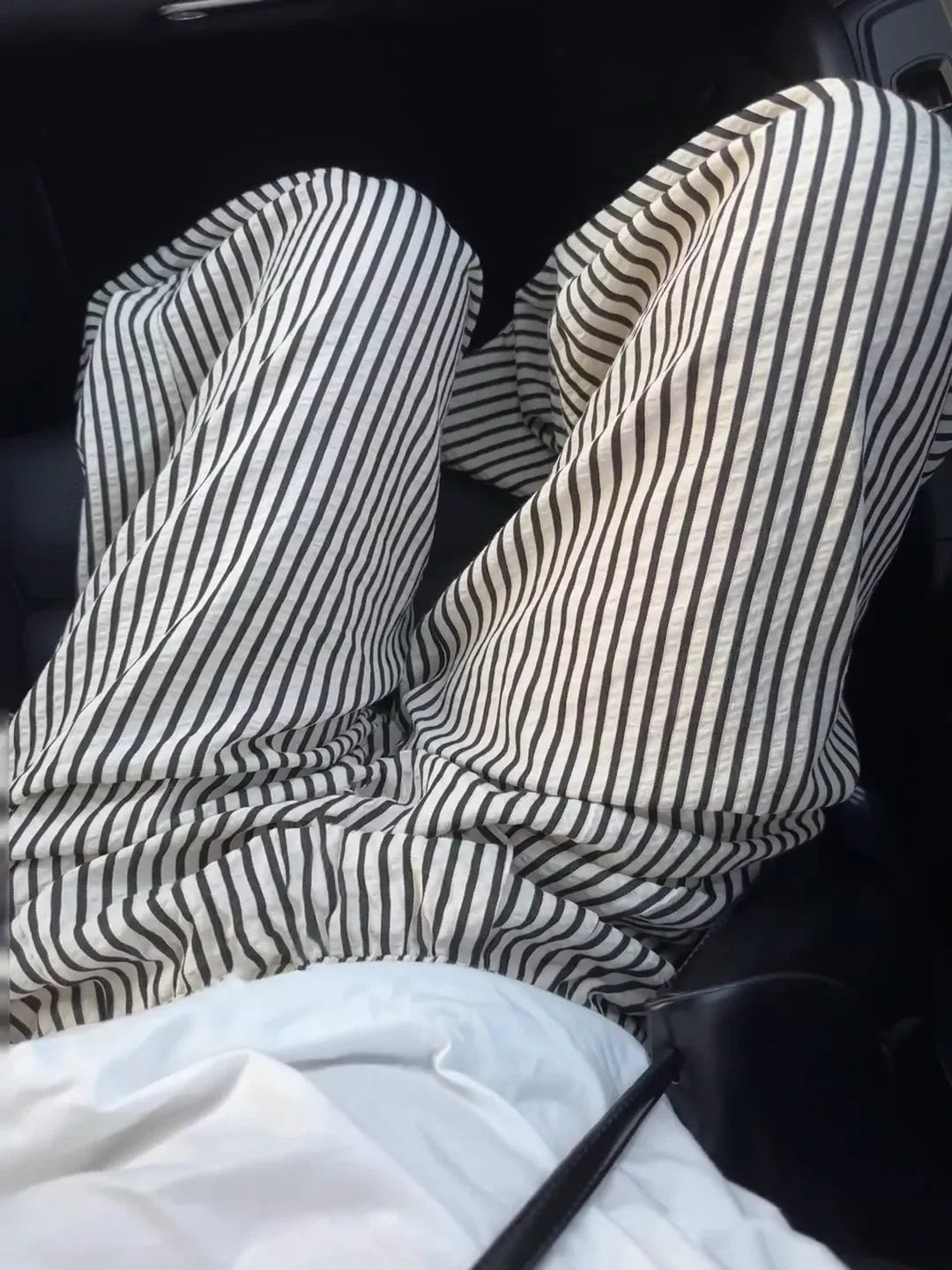Pajama Pants Striped Spring Summer Long Premium Feeling Home Pants Student Straight Pants Elastic Waist Women Sleeping Pants