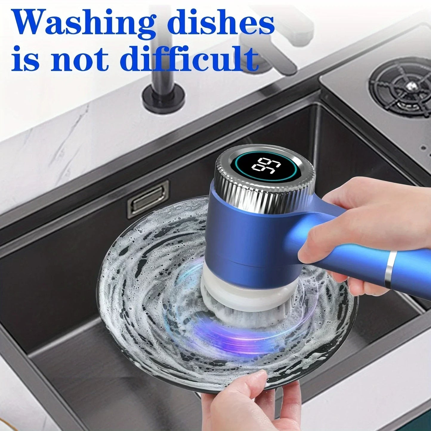 Xiaomi 5-in-1 Electric Cleaning Brush USB Rechargeable LED Display Portable Multifunctional Scrubber for Kitchen Bathroom Toilet