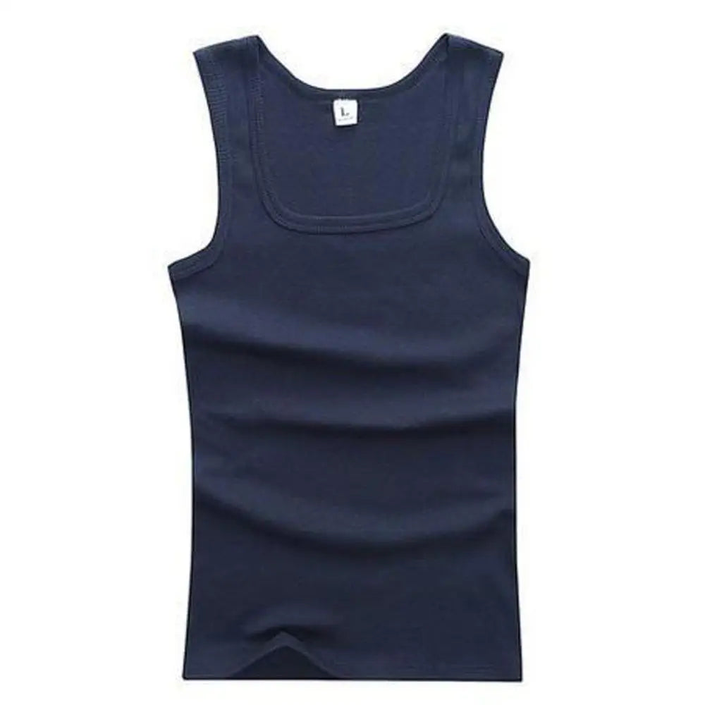 Male Clothes Tank Tops 100% Pure Cotton Sleeveless Fitness T-shirt