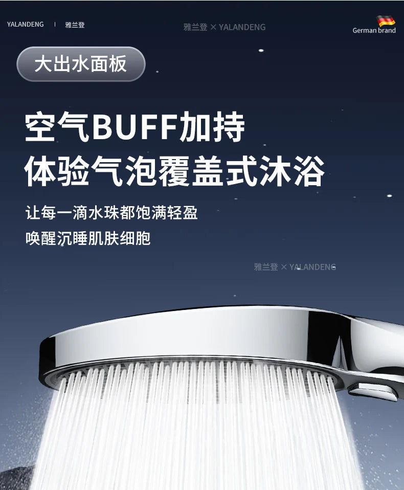 15CM Big Panel High Pressure Shower Head With Filter 3 Modes Large Flow Spray Nozzle Rainfall Shower Faucet Bathroom Accessories