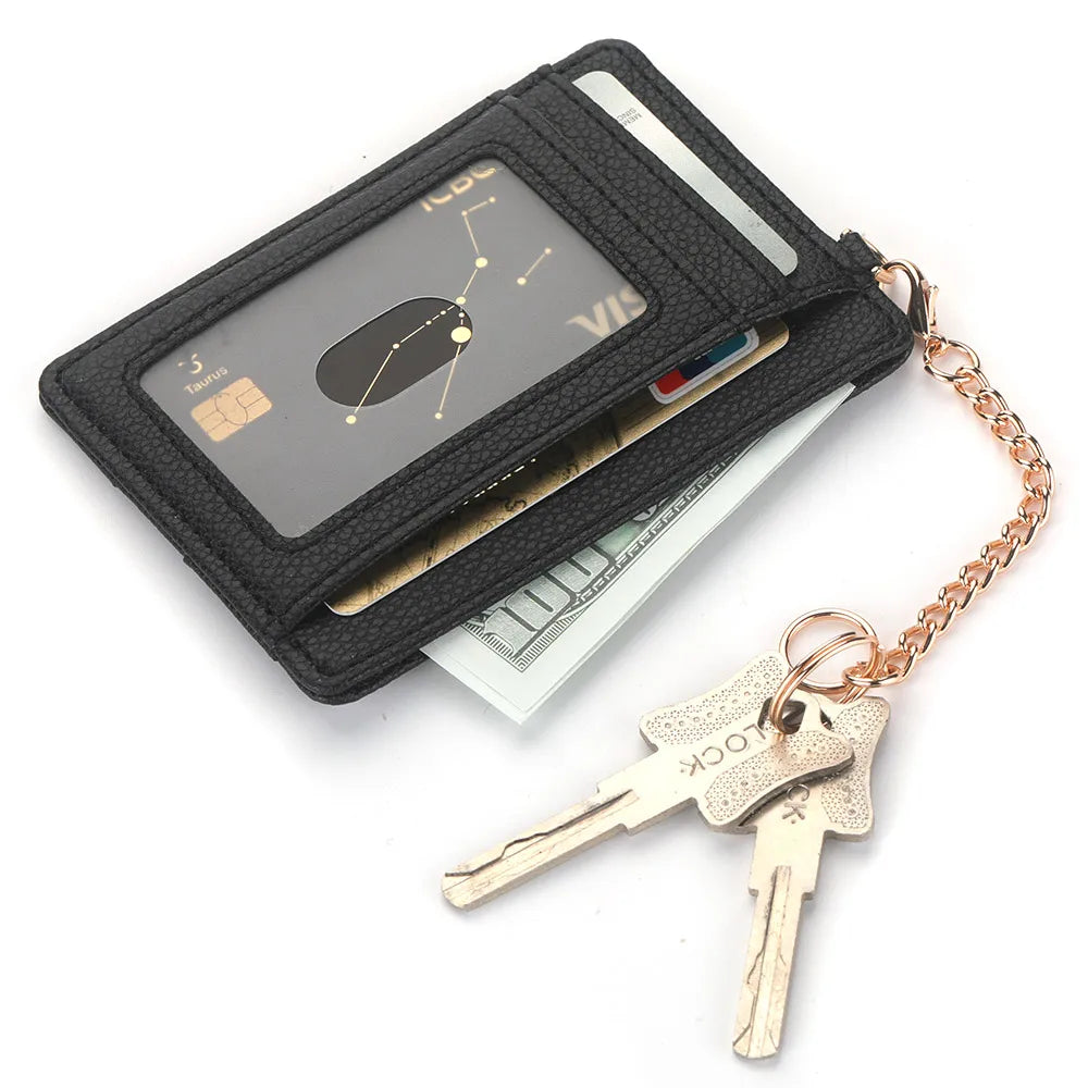 Minimalist And Slender Credit Card Holders And Transparent ID Windows Slim Card Case Wallet Women Men Business Card  Cover