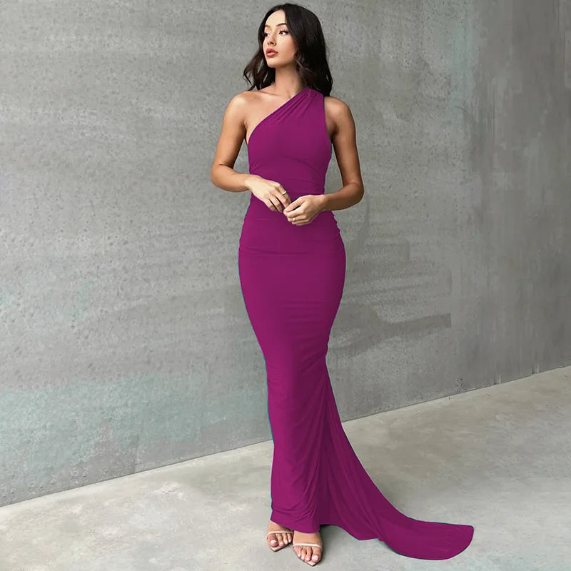 Ladies Summer Elegant Evening Party Dress For Women Sleeveless Backless Halter Sexy Long Dresses Woman Clothes Birthday Clubwear