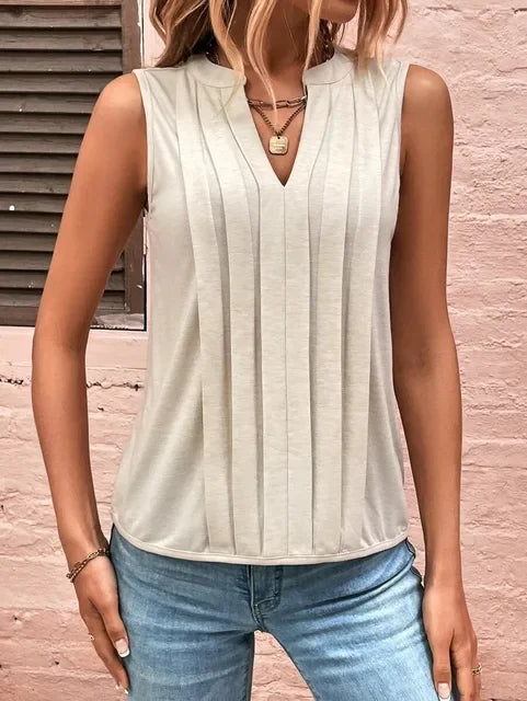 Solid Casual Loose Sleeveless Blouses For Women Fashion Summer Women's Shirts And Blouses Elegant Youth Female Tops