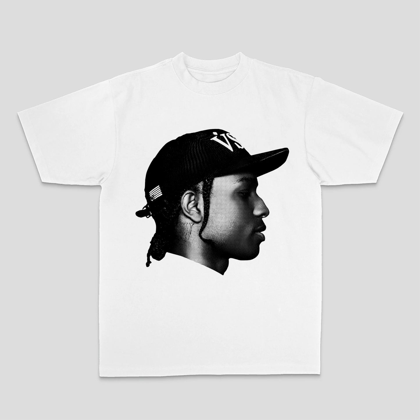 ASAP Hip Hop Rap Rap American Street Print Loose Breathable Crew Neck T-shirt Summer New Men's and Women's Streetwear