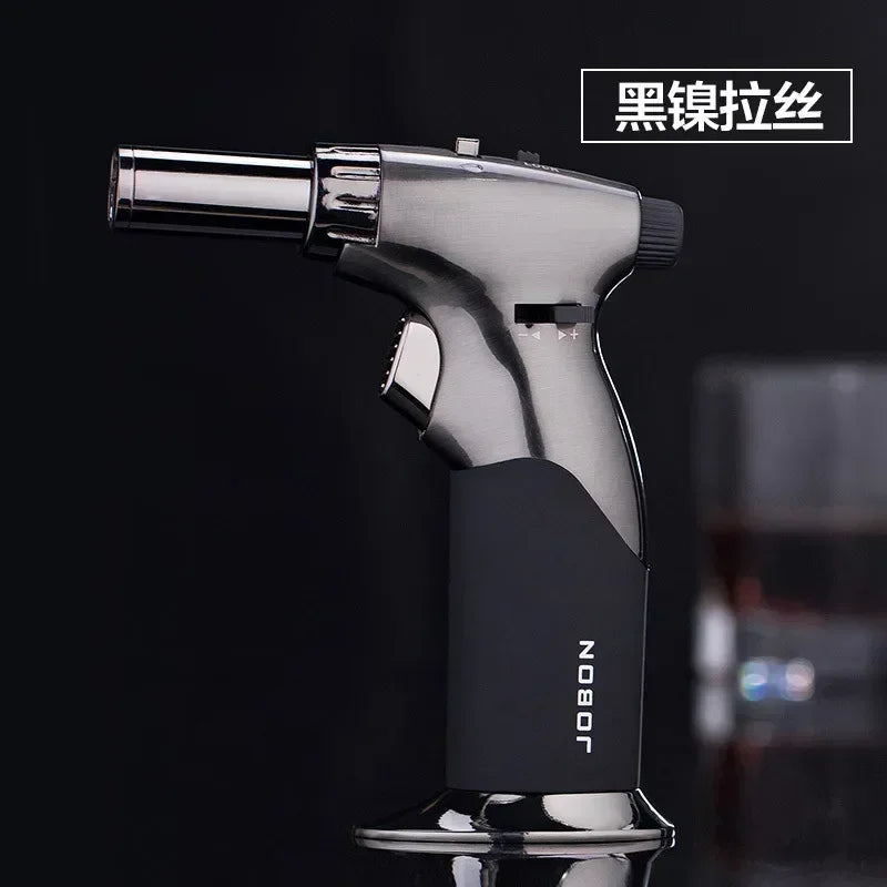 JOBON Metal Creative Double Fires Gas Torch Lighter Jet Flame Switching Open Flame Safety Lock Switch BBQ Cigar Lighters Smoking