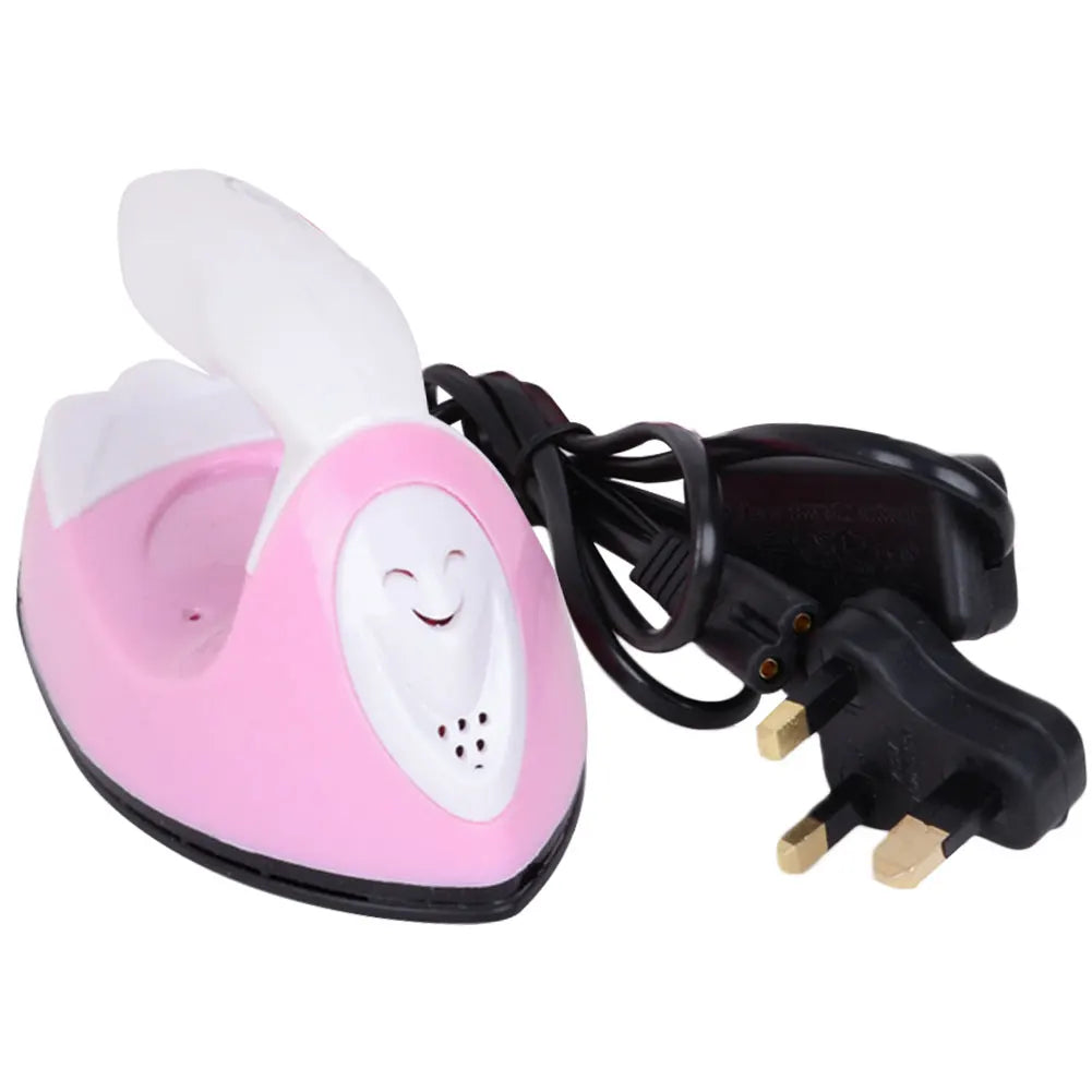 DIY Small Heat Press Iron Portable Electric Mini Travel Iron Versatile Rapid Heating-Up for Hot Drilling Name Cloth Stickers