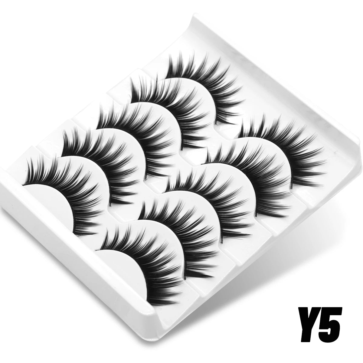 GROINNEYA Cat Eyelashes Fluffy 3D Mink Eyelashes Natural Look False Lashes for Daily Party Wedding Lightweigh Reusable Makeup