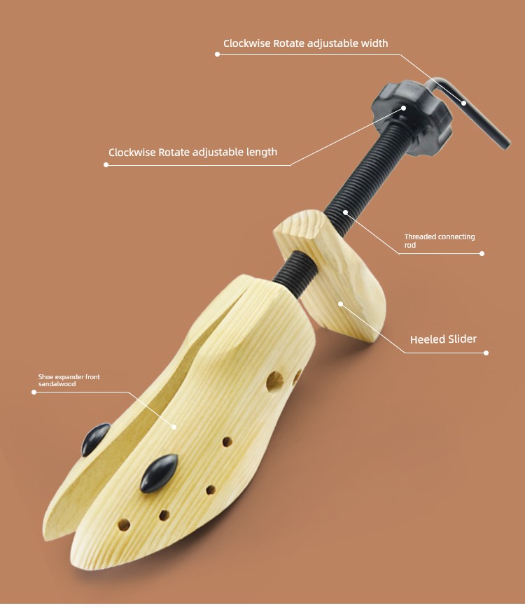 Solid Wood Shoe-Expansion Tool Men's and Women's Universal Shoe Stretcher Support Large Expander Width Expander Adjustable Shoe Stretcher Tool to Make Shoes Bigger