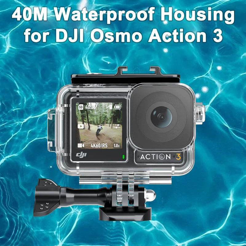 40m Waterproof Case for DJI OSMO Action 3 4 5 Pro Underwater Dive Housing Protective Diving Cover Mount Accessories