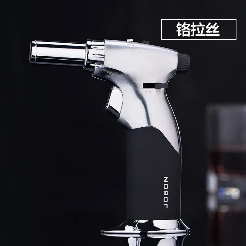 JOBON Metal Creative Double Fires Gas Torch Lighter Jet Flame Switching Open Flame Safety Lock Switch BBQ Cigar Lighters Smoking