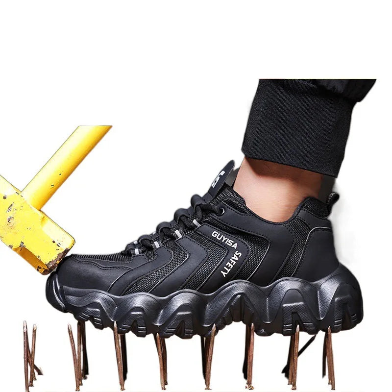 New work shoes for all seasons, lightweight, anti smashing, anti stab, anti slip, construction site safety protection shoes