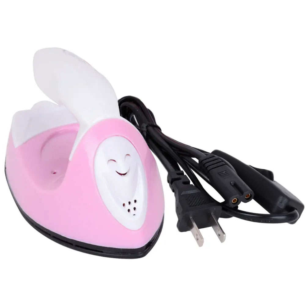 DIY Small Heat Press Iron Portable Electric Mini Travel Iron Versatile Rapid Heating-Up for Hot Drilling Name Cloth Stickers
