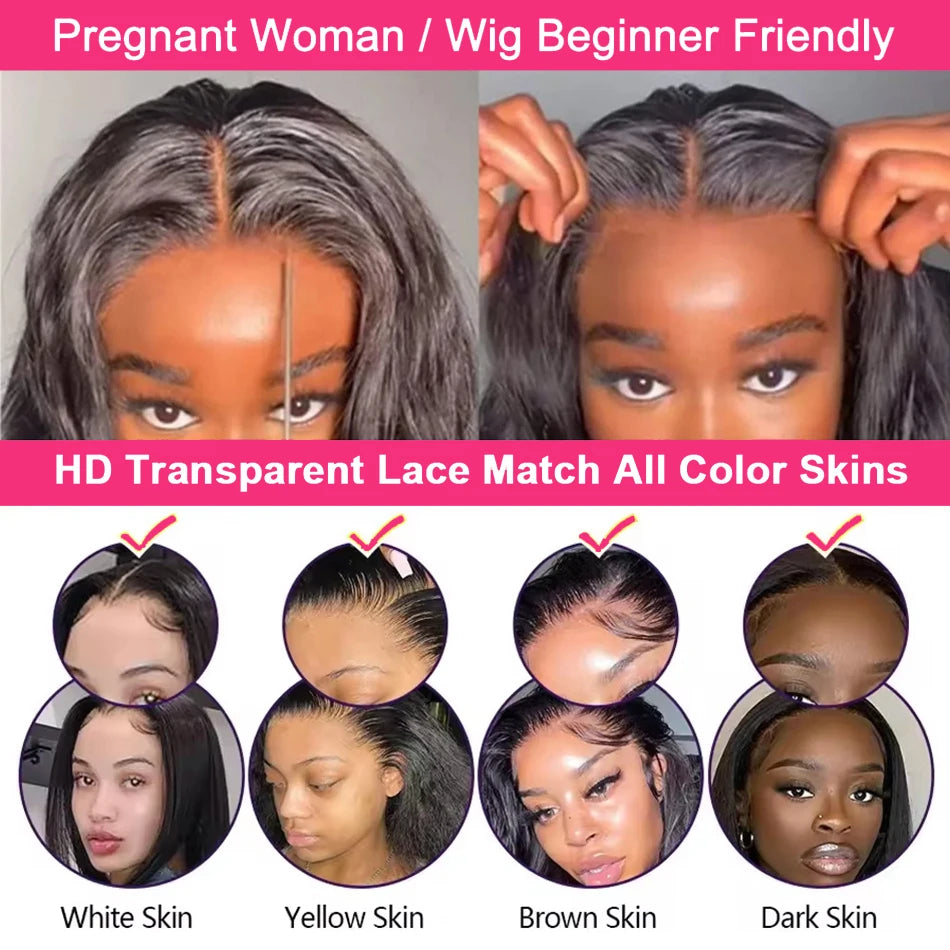 Bone Straight 13x4 HD Lace Front Human Hair Wigs Brazilian Remy Frontal Wig 5x5 Glueless Wigs Human Hair Ready To Wear For Women