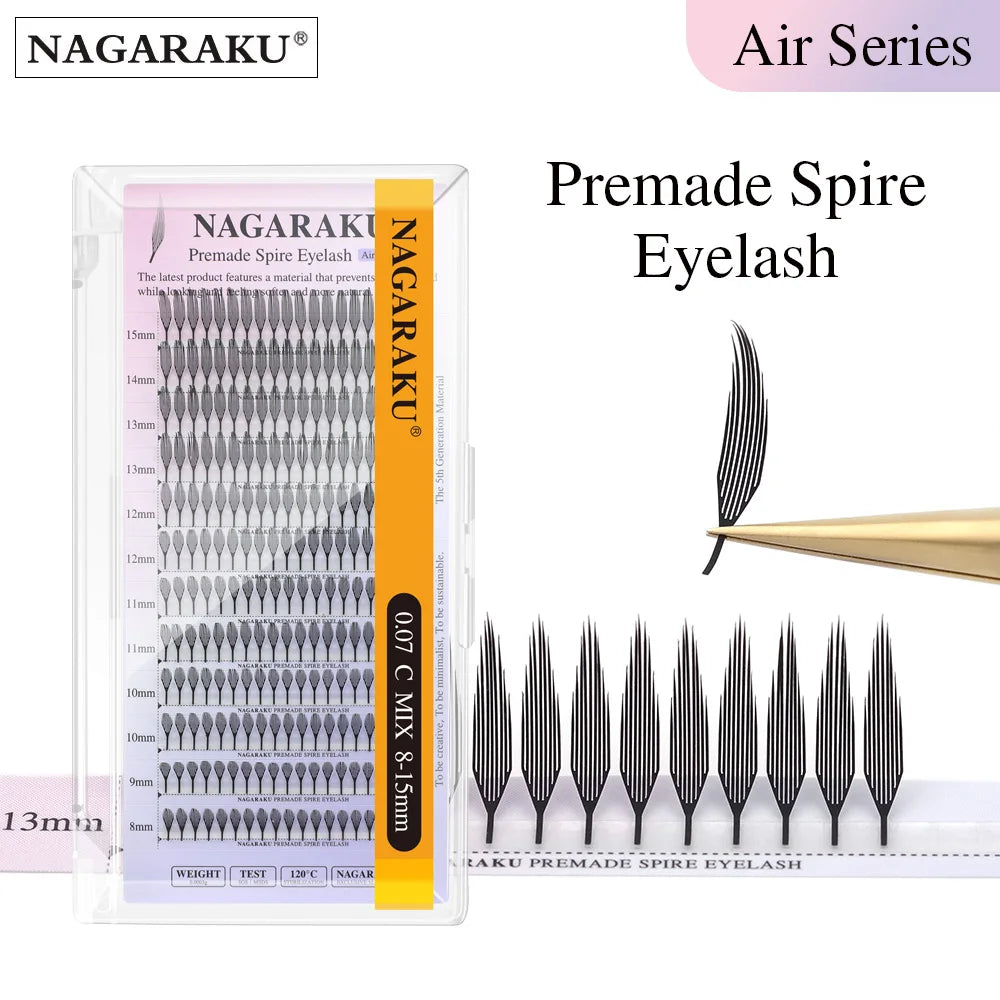 NAGARAKU Premade Spire Fairy Wings Eyelash Anime Effect Soft Plume Fluttering Eyelash Extensions Comic