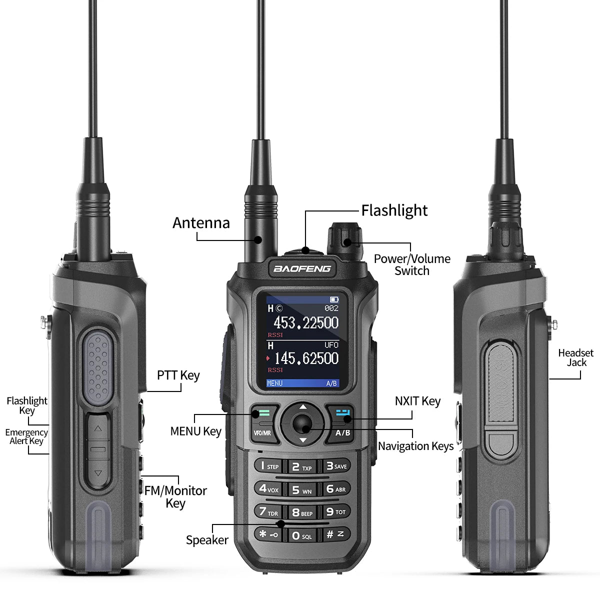 Baofeng UV-21 Pro V2 Wireless Copy Frequency Mutli Band Powerful Waterproof Long Range UV-5R Long Range Type-C Two Way Ham Radio