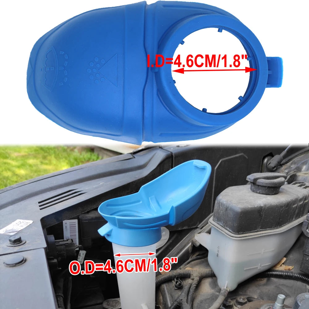 Car Universal Windshiled Wiper Washer Fluid Reservoir Tank Bottle Cover Filler Cap Lid Screen Wash Funnel Replacement 4.6CM-5CM
