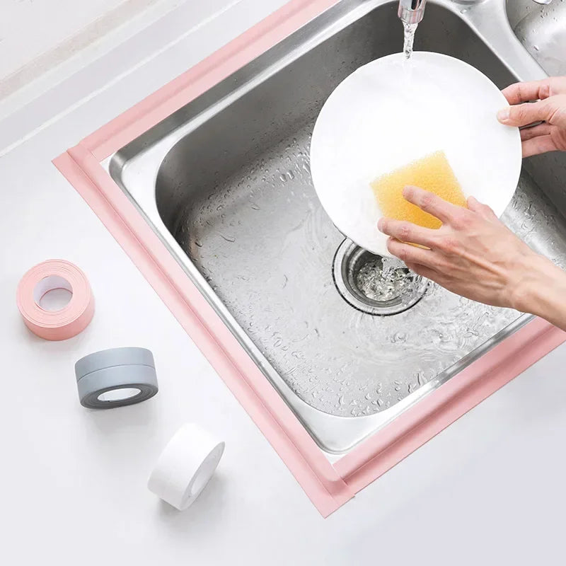 2.2x3.2mPVC Sealing Strip Tape For Bathroom Bath Toilet Kitchen Caulk Tape Self Adhesive Waterproof Wall Sticker Mold Proof Tape