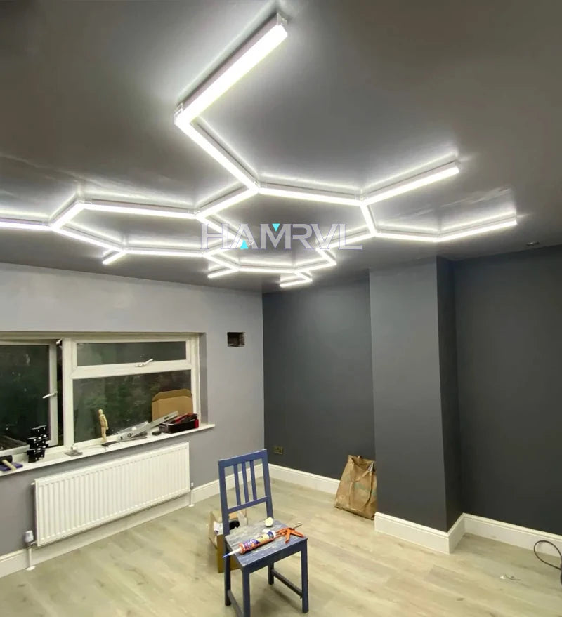 LED Hexagon Connector Cable DIY for Honeycomb Lamp AC110V-240V Barbershop Esports Workshop Garage 4S Car surface Lighting