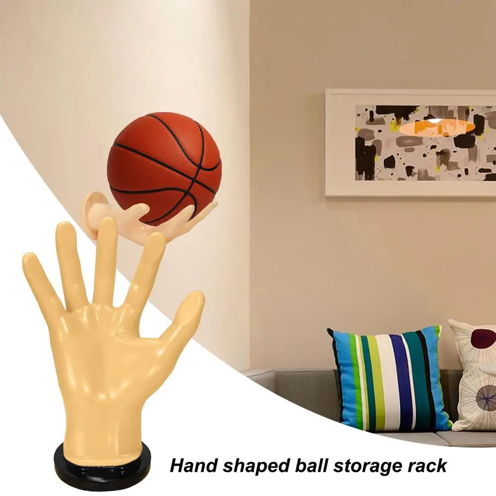 Basketball Wall Mount 2X Hand Shaped Basketball Display Stand Soccer Wall Decor For Soccer Basketball Volleyball Sports Room