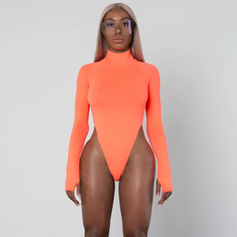 Women Jumpsuits Fashion Bodysuit Elegant Long Sleeve Slim Fit Casual Body Top Ladies Long Sleeve Leotard Stretch Autumn Romper