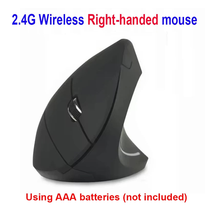 Left Right Hand Mouse Vertical Ergonomic Wireless with Bluetooth Double Mode Mouse Computer PC Mice Rechargeable Gaming Mouse