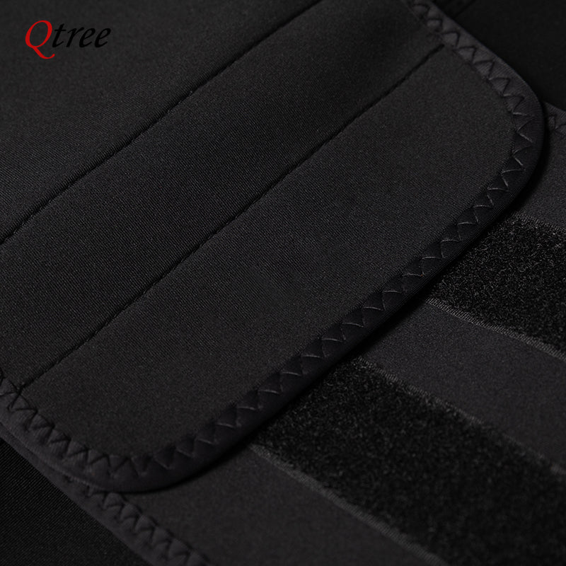 Qtree Men Workout Waist Trainer Tummy Slimming Sheath Sauna Body Shaper Trimmer Belt Abs Abdomen Mens Shapewear Weight Loss