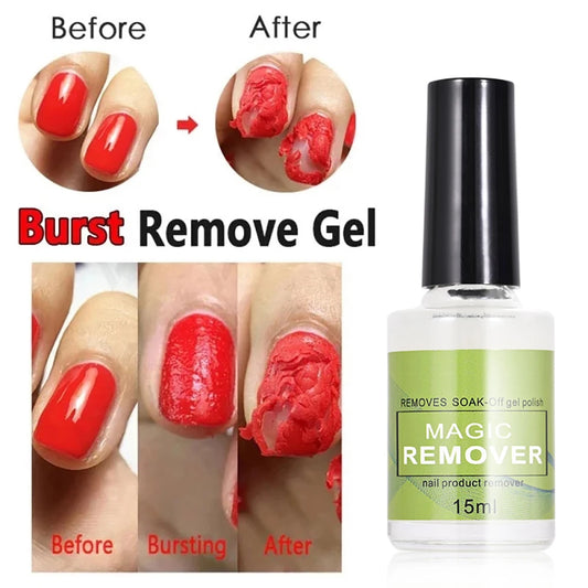15ML Magic Nail Gel Polish Remover UV Gel Polish Fast Remove Semi Permanent Varnish Soak-Off Polish Cleamer Glue Nails Art Tools