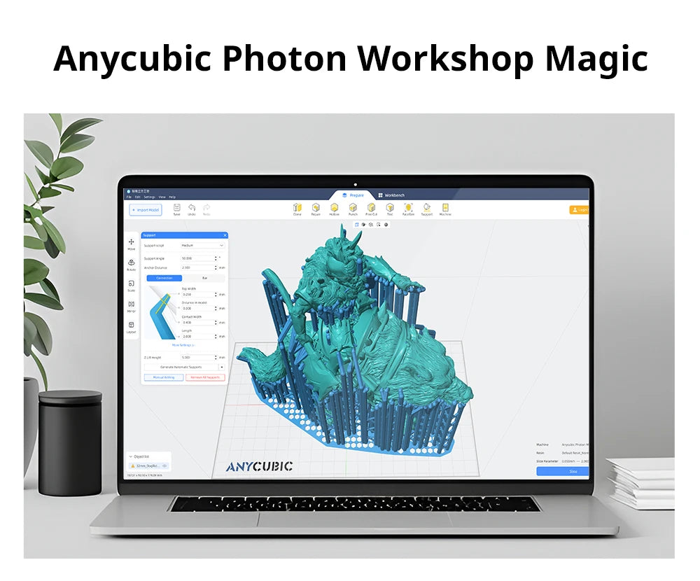ANYCUBIC Photon Mono 4 LCD UV Resin 3D Printer with 7" 10K high-definition screen High-Speed 3D Printing Size 153×87×165mm