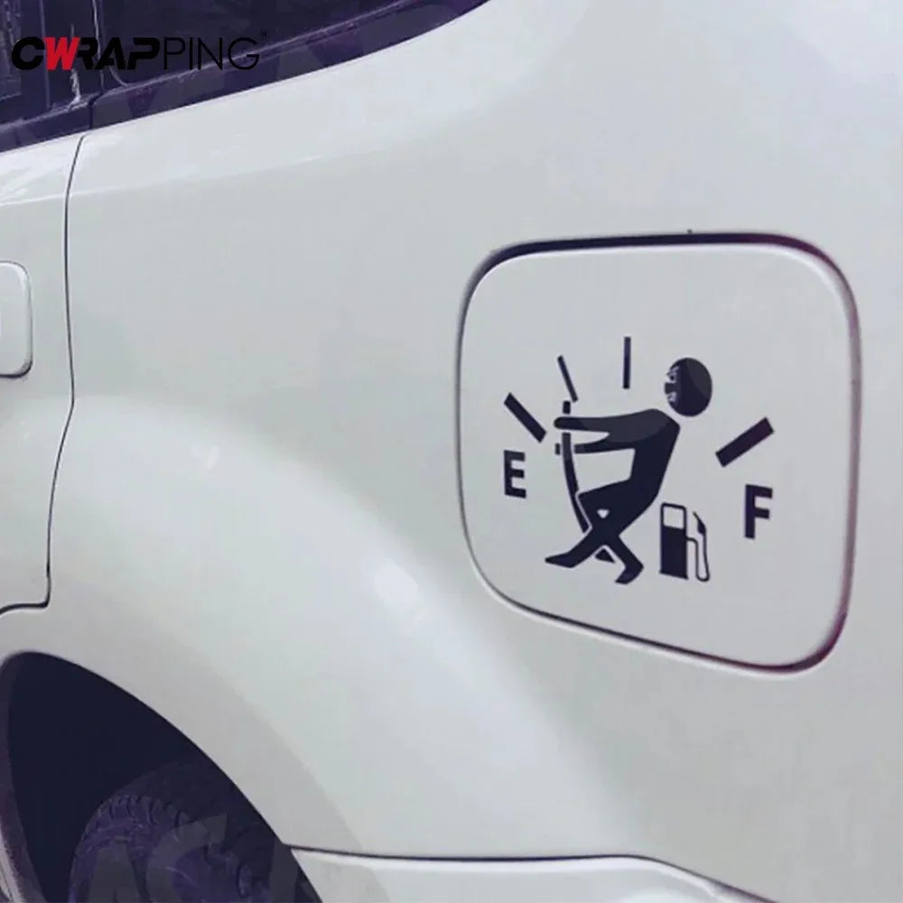 Car Stickers Pull Fuel Tank Pointer Reflective Vinyl Funny Sticker High Gas Decal Fuel Gage Empty Stickers Decal Auto Exterior