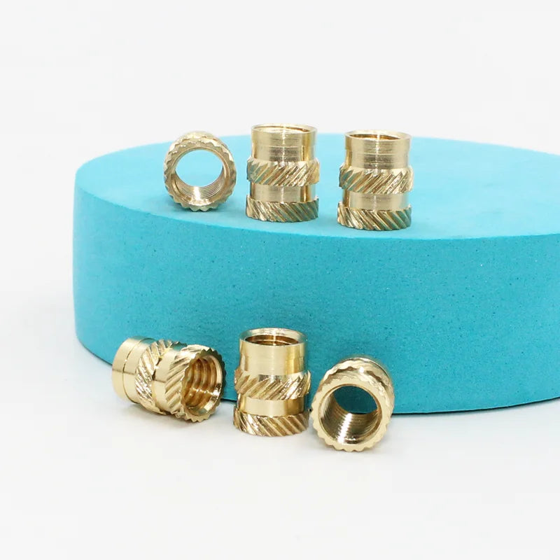 Brass Threaded Insert Nut Kit M2 M2.5 M3 M4 M5 M6 M8 Hot Melt Heat Knurled Embed Injection Copper Insertnut for 3D Print Plastic