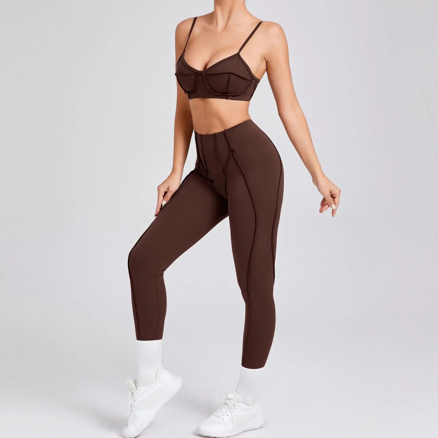 New Yoga Set Women Tracksuit Workout Legging Athletic Suit Gym Push Up Legging Fitness Bra Sports Wear Active Wear